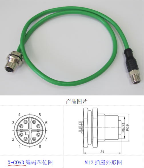 X鍵位M12千兆以太網連接器